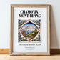 Chamonix-mont-blanc, France – Travel Wall Art, in wooden frame leaning on the floor