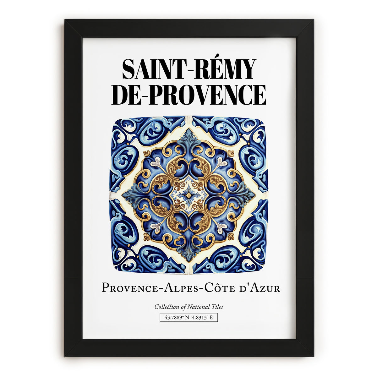 Saint-rémy-de-provence, France – Architectural Travel Art, in sleek black frame