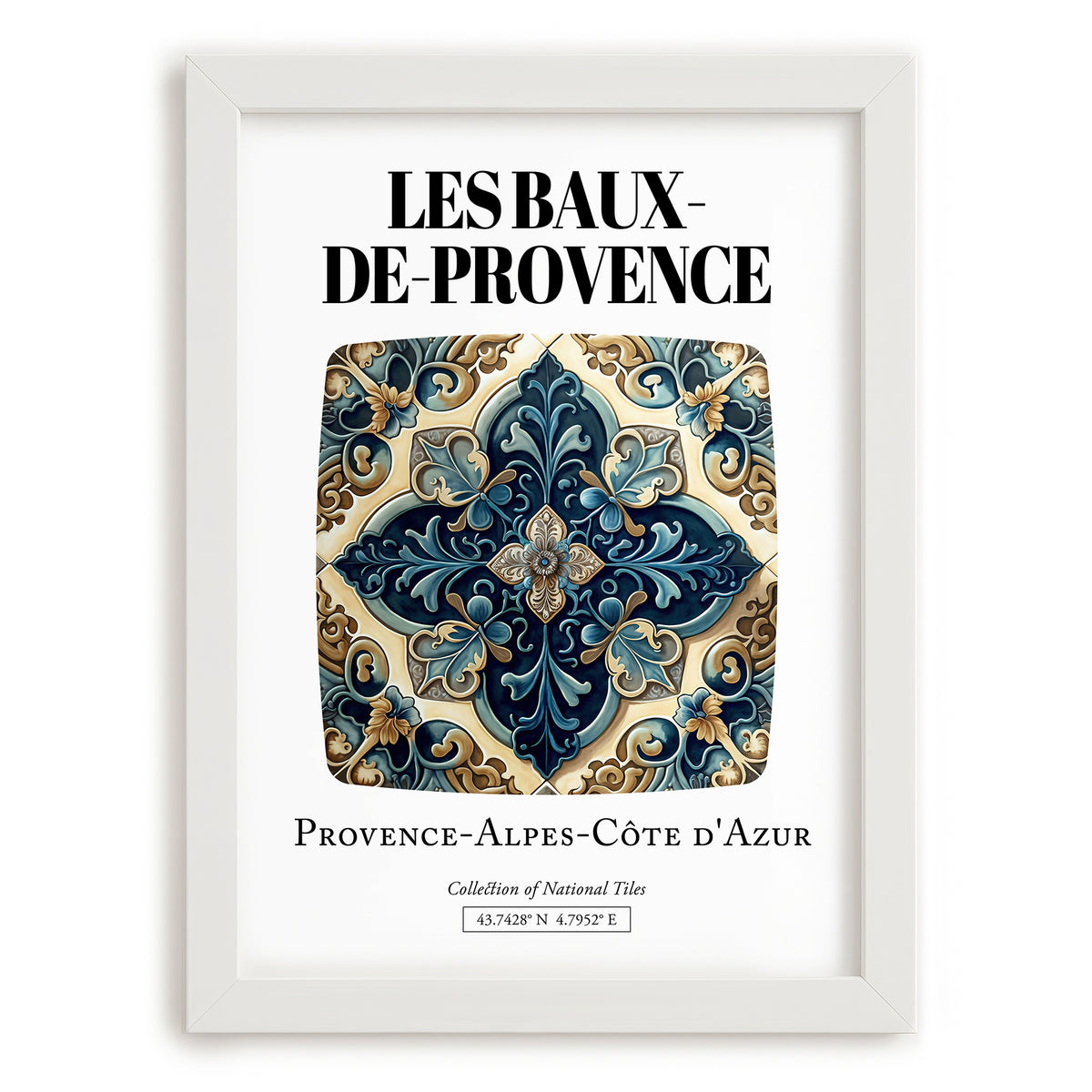 Les Baux-de-provence, France – Dream Destination Decor, placed in minimal white frame