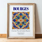 Bourges, France – Travel Wall Art, in wooden frame leaning on the floor