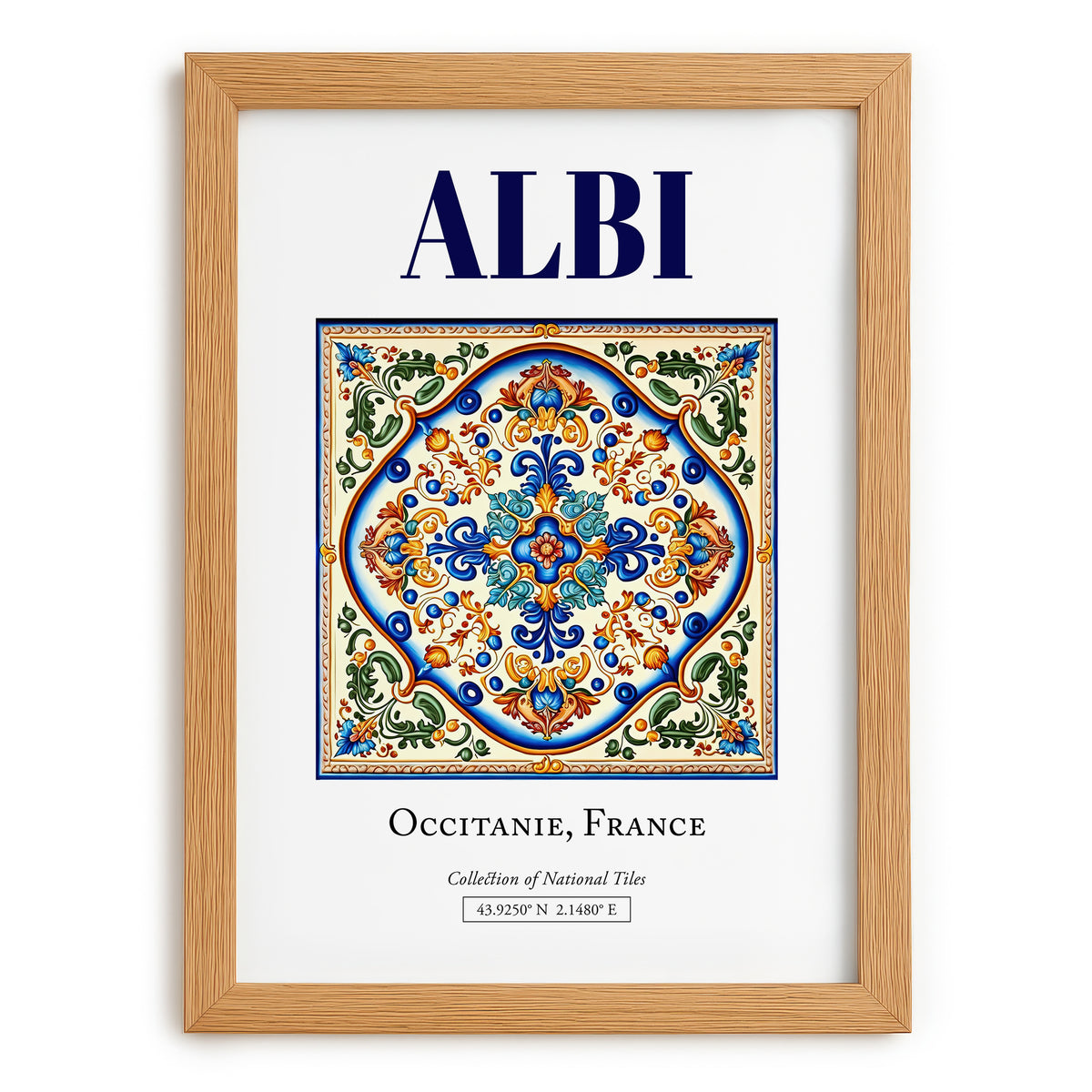 Albi, France – Travel Print, set in oak frame