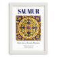 Saumur, France – Travel Wall Decor, placed in minimal white frame