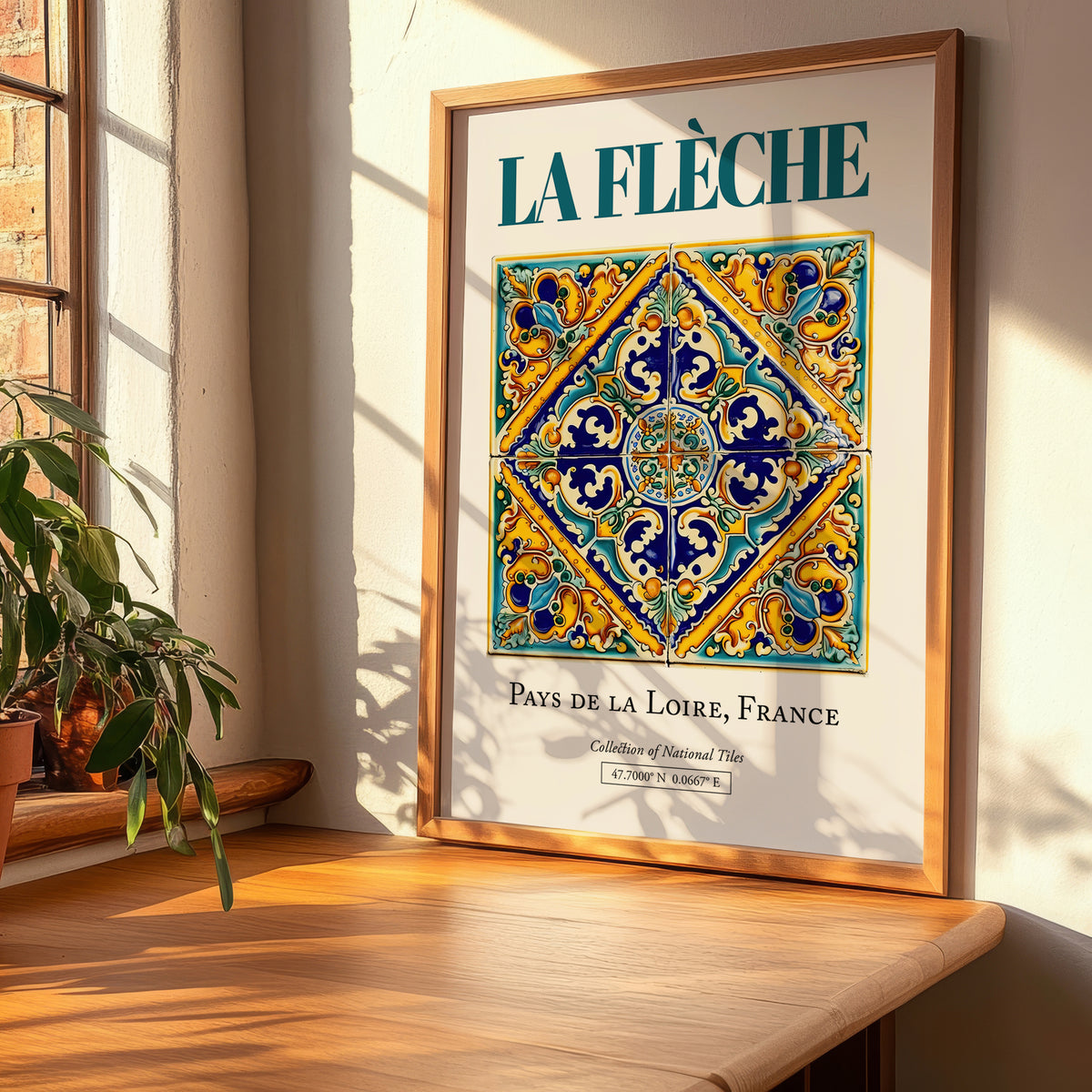 La Flèche, France – Away From Home Poster, clean layout with no caption