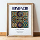 Bonifacio, France – Travel Poster, in wooden frame leaning on the floor