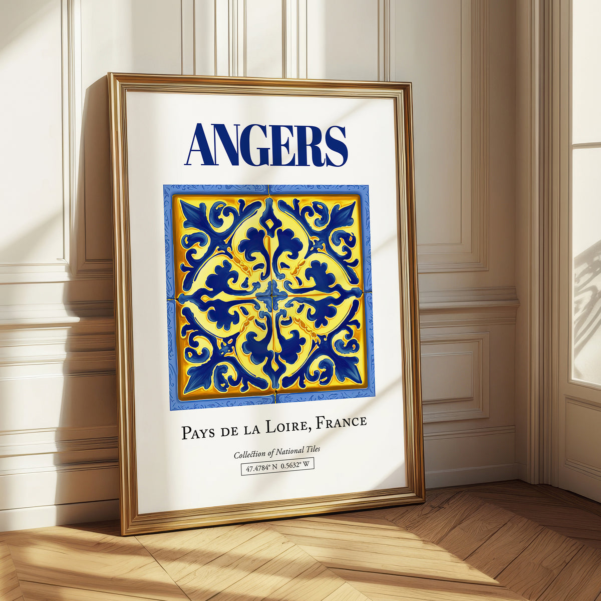 Angers, France – Cityscape Wall Art, styled in a charming Paris street view