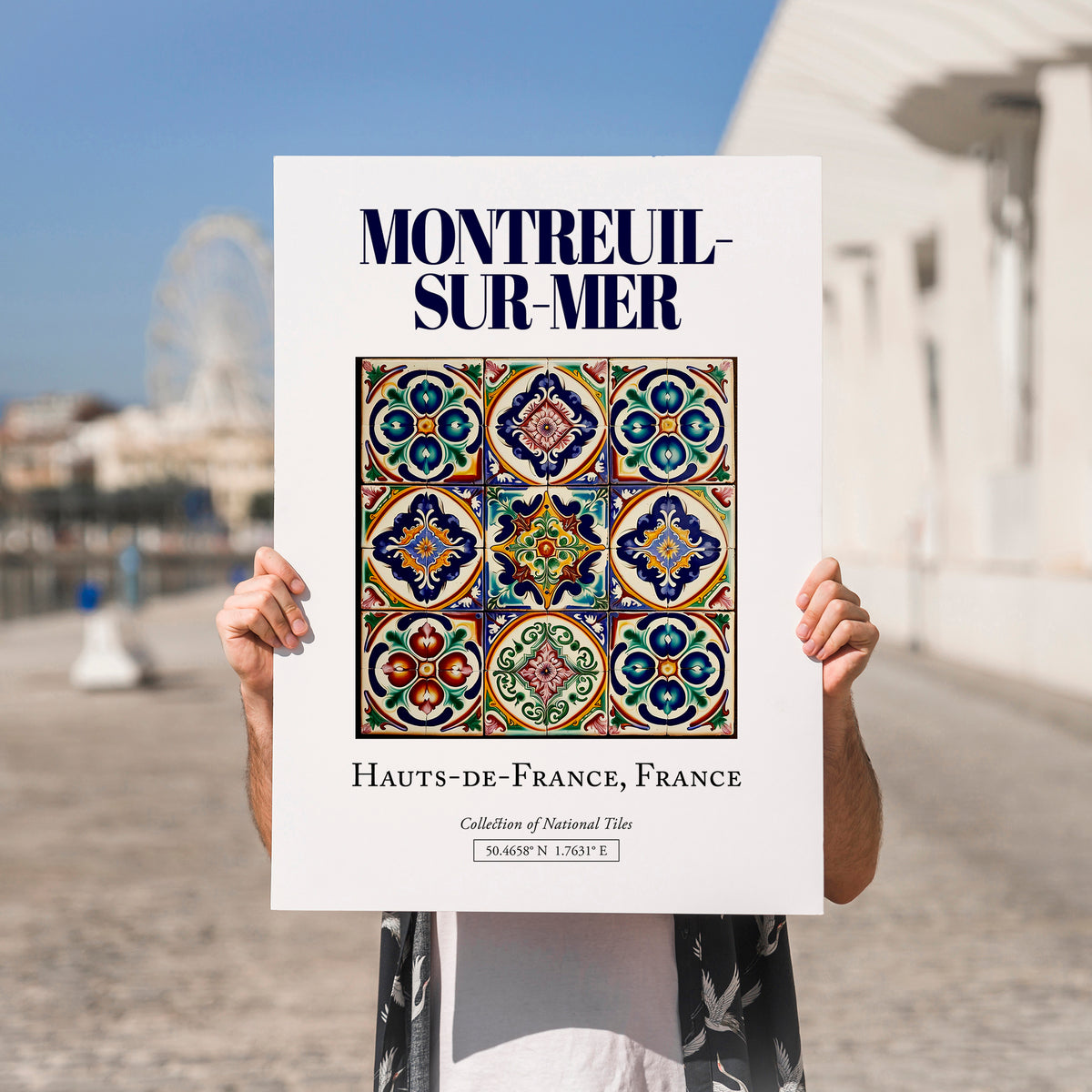 Montreuil-sur-Mer, France – Dream Destination Decor, no-text version framed in wood