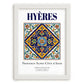 Hyères, France – Country Culture Poster, placed in minimal white frame