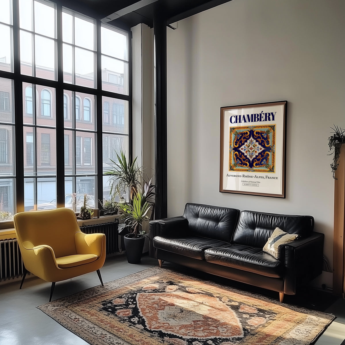 Chambéry, France – Travel Print, unframed on coastal sand