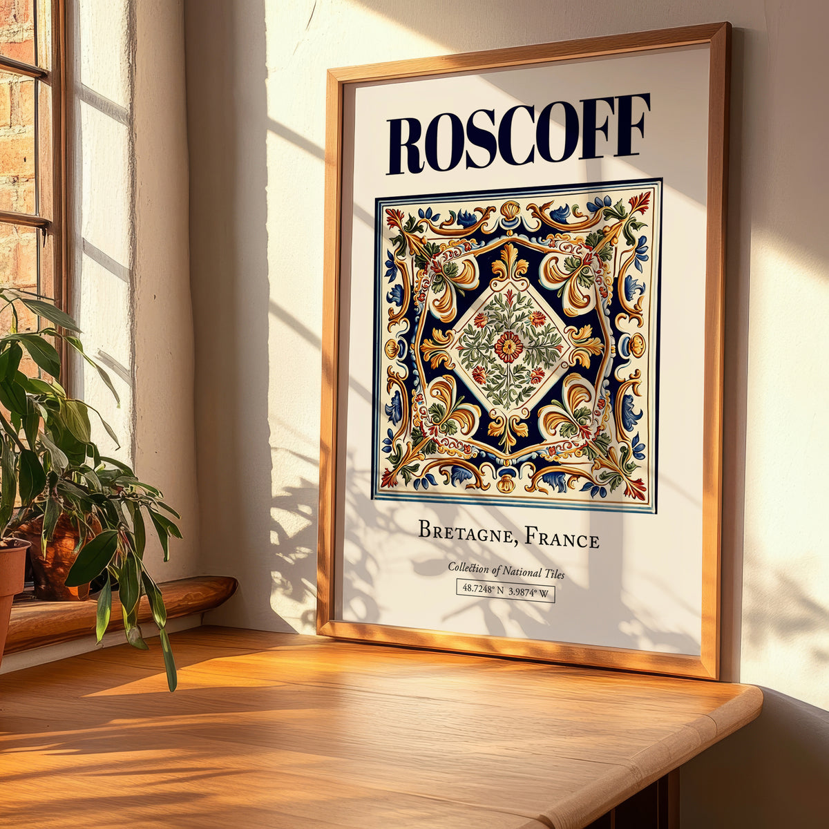 Roscoff, France – Travel Print, clean layout with no caption