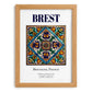 Brest, France – Travel Print, set in oak frame