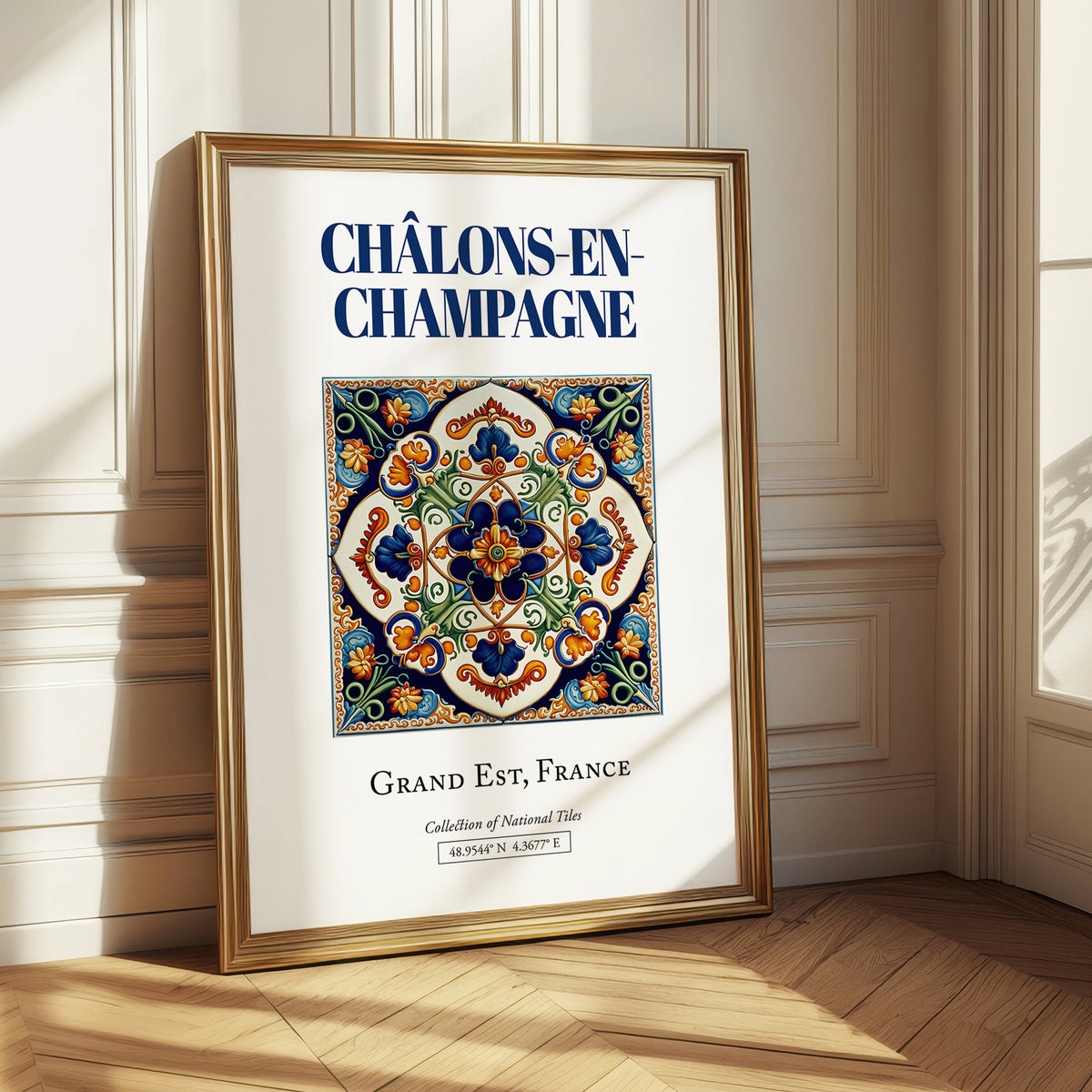 Châlons-en-Champagne, France – Travel Wall Art, styled in a charming Paris street view