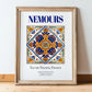 Nemours, France – Historic Cities Art Print, in wooden frame leaning on the floor
