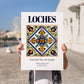 Loches, France – Travel Poster, no-text version framed in wood