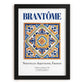 Brantôme, France – Travel Poster, in sleek black frame