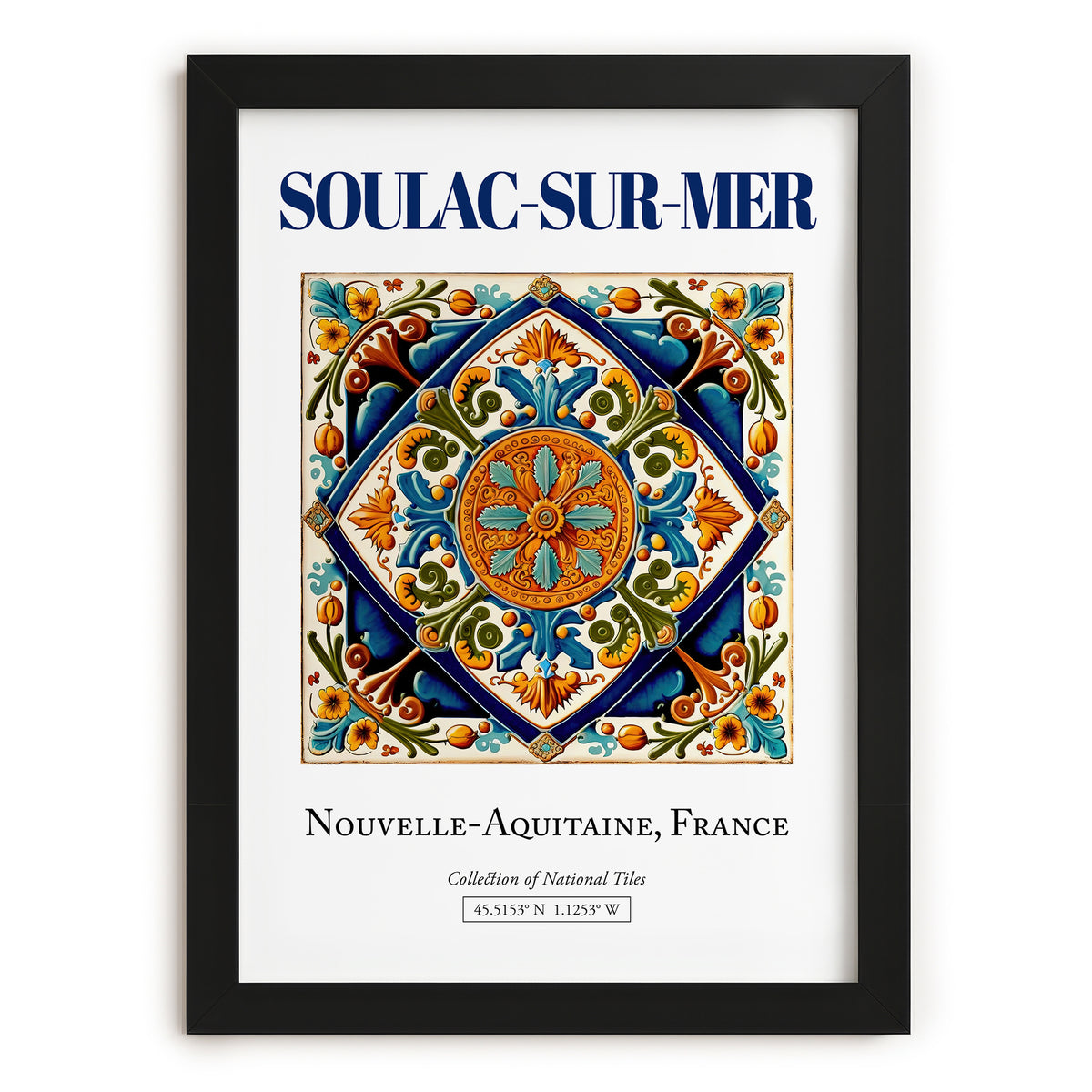 Soulac-sur-Mer, France – Travel Wall Decor, in sleek black frame