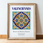 Valenciennes, France – World Heritage Travel Poster, in wooden frame leaning on the floor