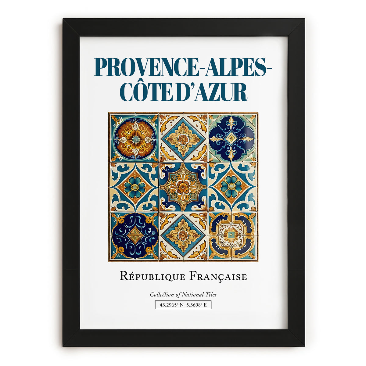 Provence-Alpes-Côte d'Azur, France – Wanderlust Wall Decor, in sleek black frame