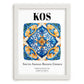 Kos, Greece – Global Cities Wall Print, placed in minimal white frame