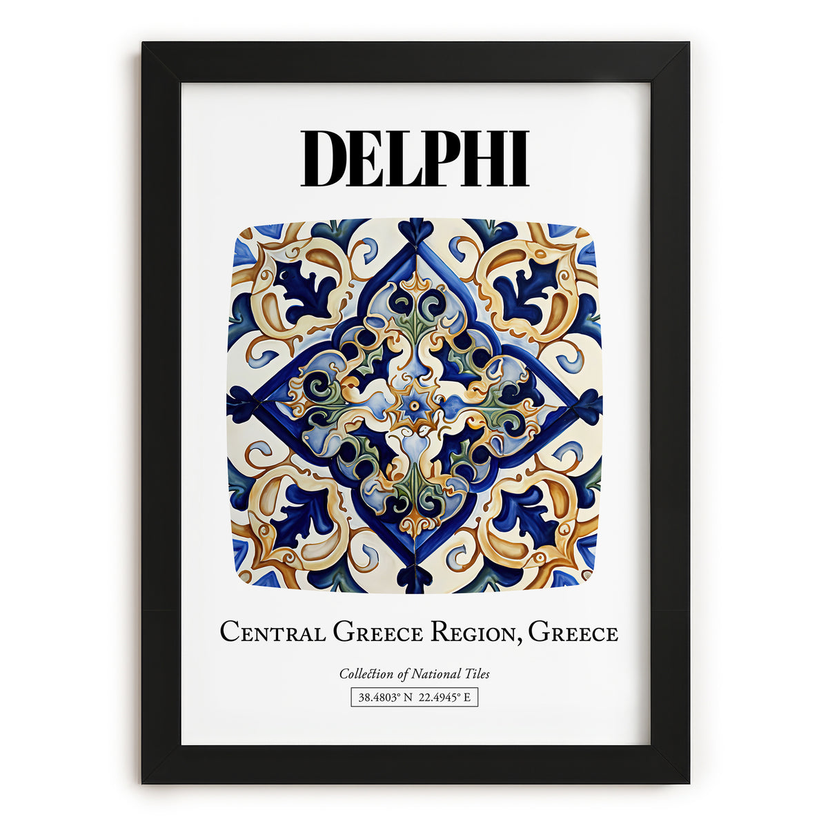 Delphi, Greece – Global Wall Art, in sleek black frame