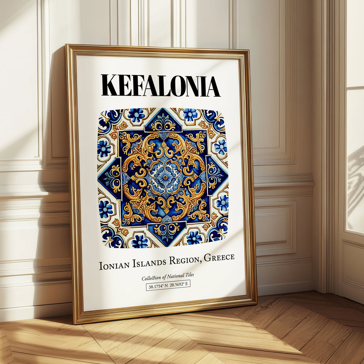 Kefalonia, Greece – Minimalist Travel Print, styled in a charming Paris street view