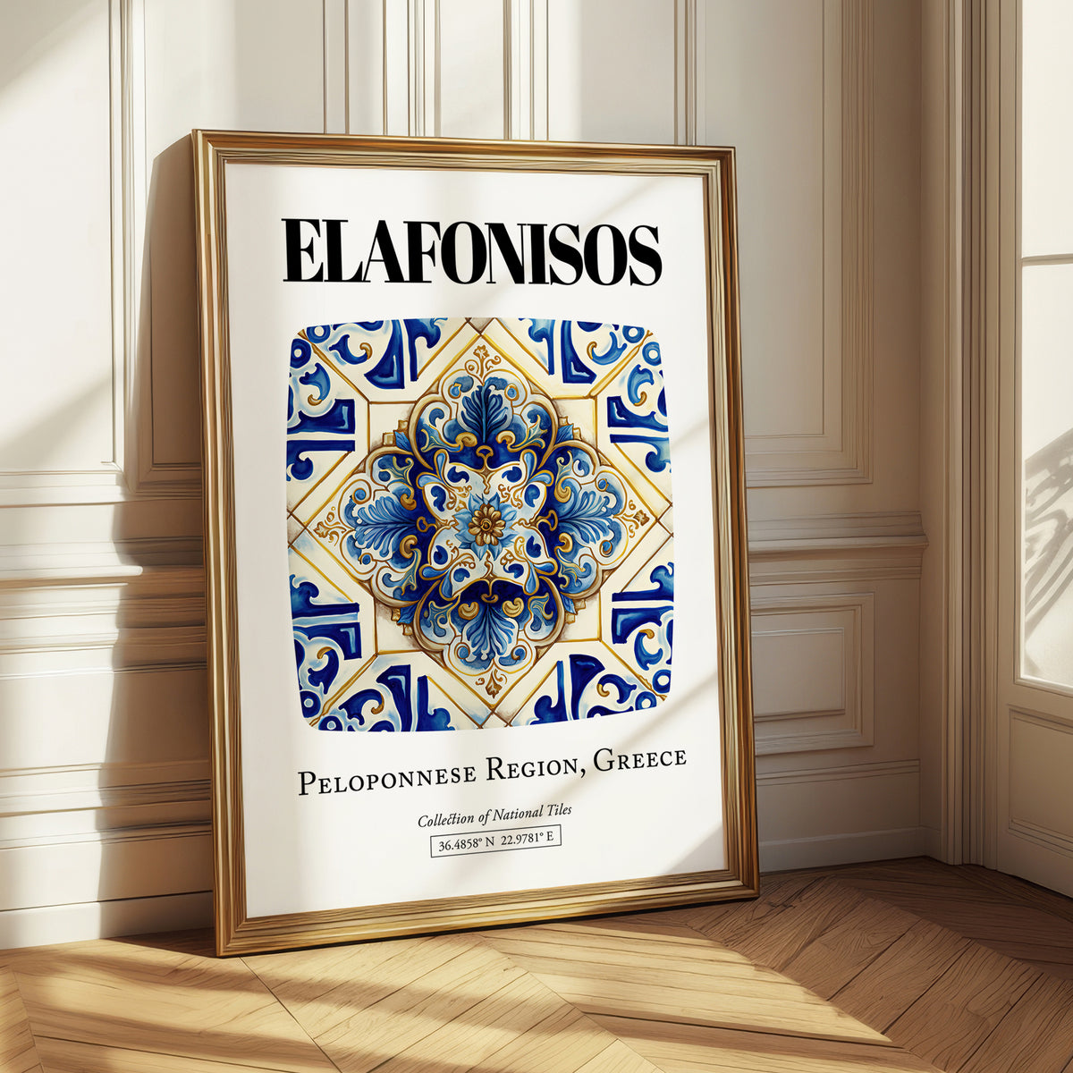 Elafonisos, Greece – Travel Poster, styled in a charming Paris street view