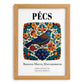 Pécs, Hungary – Global Cities Wall Print, set in oak frame