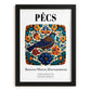 Pécs, Hungary – Global Cities Wall Print, in sleek black frame