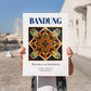 Bandung, Indonesia – Travel Poster, no-text version framed in wood