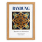 Bandung, Indonesia – Travel Poster, set in oak frame