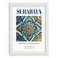 Surabaya, Indonesia – Travel Poster, placed in minimal white frame