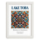 Lake Toba, Indonesia – Travel Poster, placed in minimal white frame