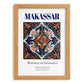 Makassar, Indonesia – Travel Destination Art, set in oak frame