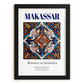 Makassar, Indonesia – Travel Destination Art, in sleek black frame