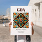 Goa, India – Travel Wall Decor, no-text version framed in wood