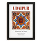 Udaipur, India – Travel Poster, in sleek black frame
