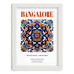 Bangalore, India – Travel Wall Decor, placed in minimal white frame