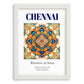 Chennai, India – Travel Wall Decor, placed in minimal white frame