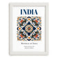 India, India – Travel Poster, placed in minimal white frame