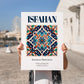 Isfahan, Iran – Vintage Travel Poster, no-text version framed in wood