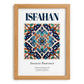 Isfahan, Iran – Vintage Travel Poster, set in oak frame