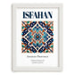 Isfahan, Iran – Vintage Travel Poster, placed in minimal white frame