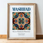 Mashhad, Iran – Architectural Travel Art, in wooden frame leaning on the floor