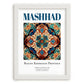 Mashhad, Iran – Architectural Travel Art, placed in minimal white frame