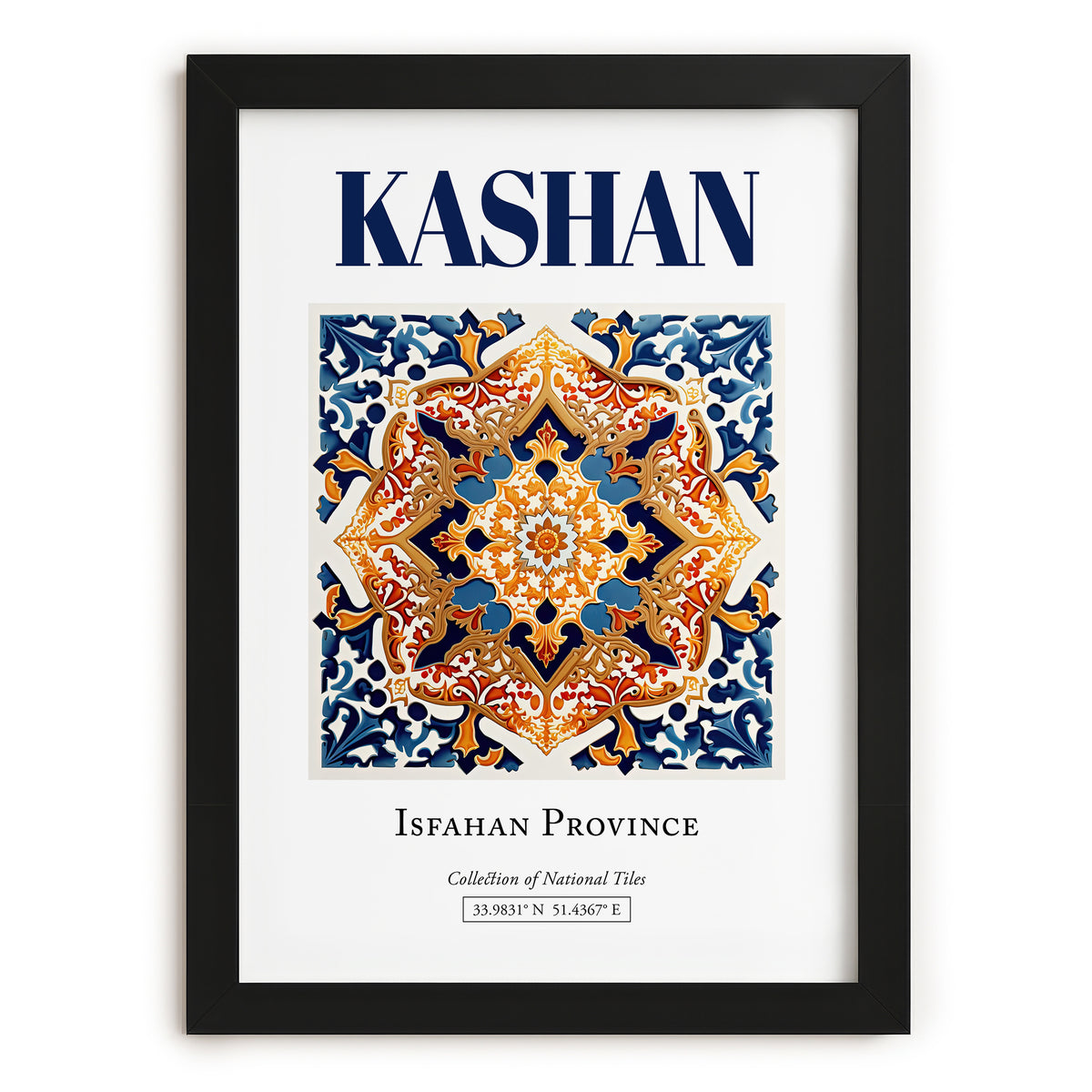 Kashan, Iran – Travel Print, in sleek black frame