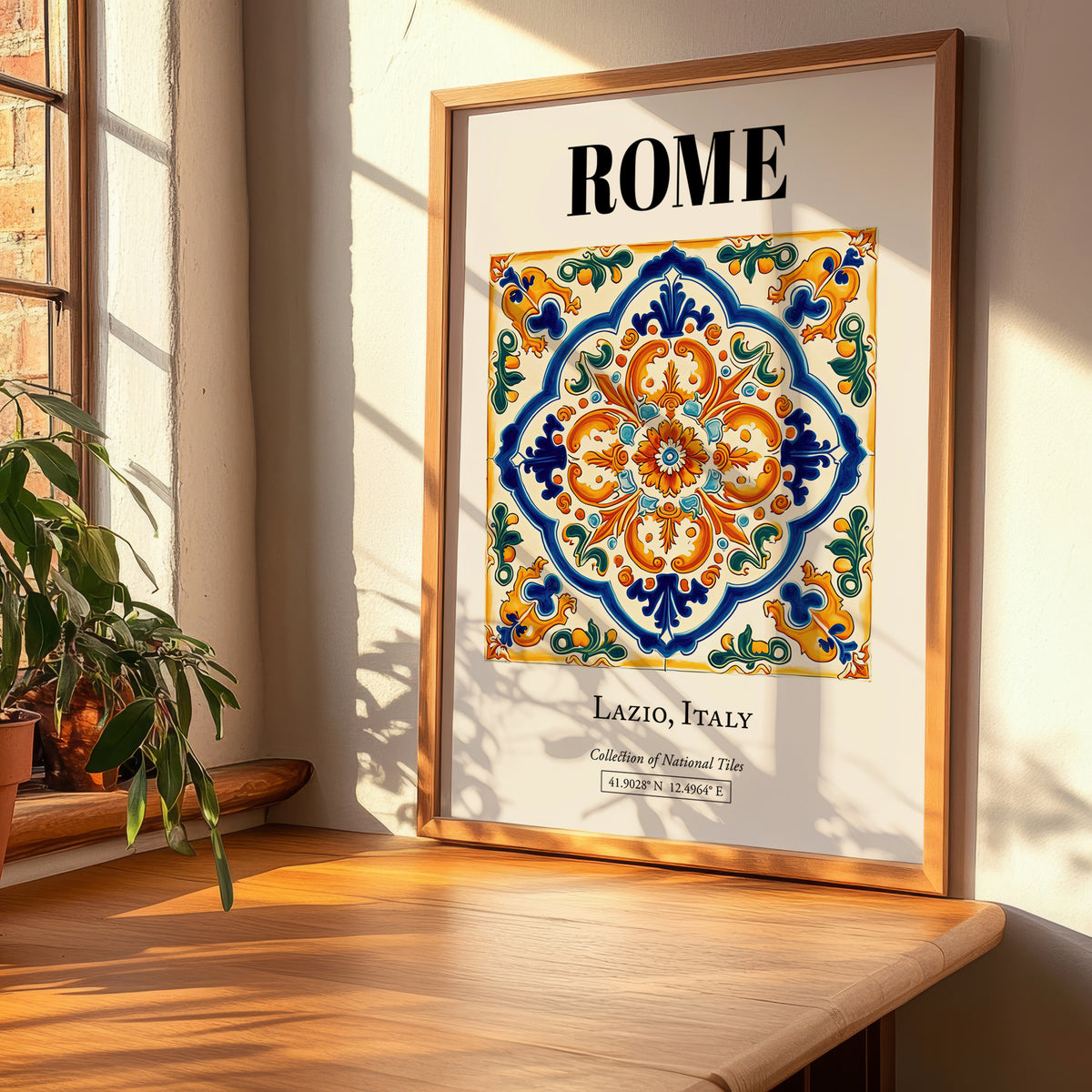 Rome, Italy – Travel Poster, clean layout with no caption