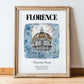 Florence, Italy – Travel Wall Decor, in wooden frame leaning on the floor