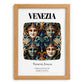 Venezia, Italy – Illustrated Travel Poster, set in oak frame