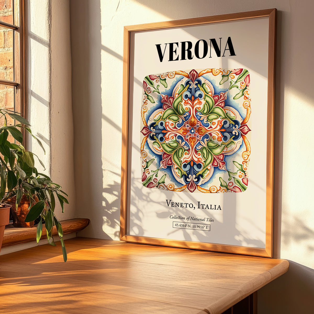 Verona, Italy – Cultural Heritage Wall Art, clean layout with no caption