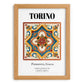 Torino, Italy – Away From Home Poster, set in oak frame