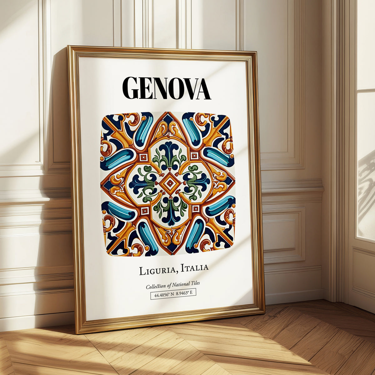 Genova, Italy – Travel Print, styled in a charming Paris street view